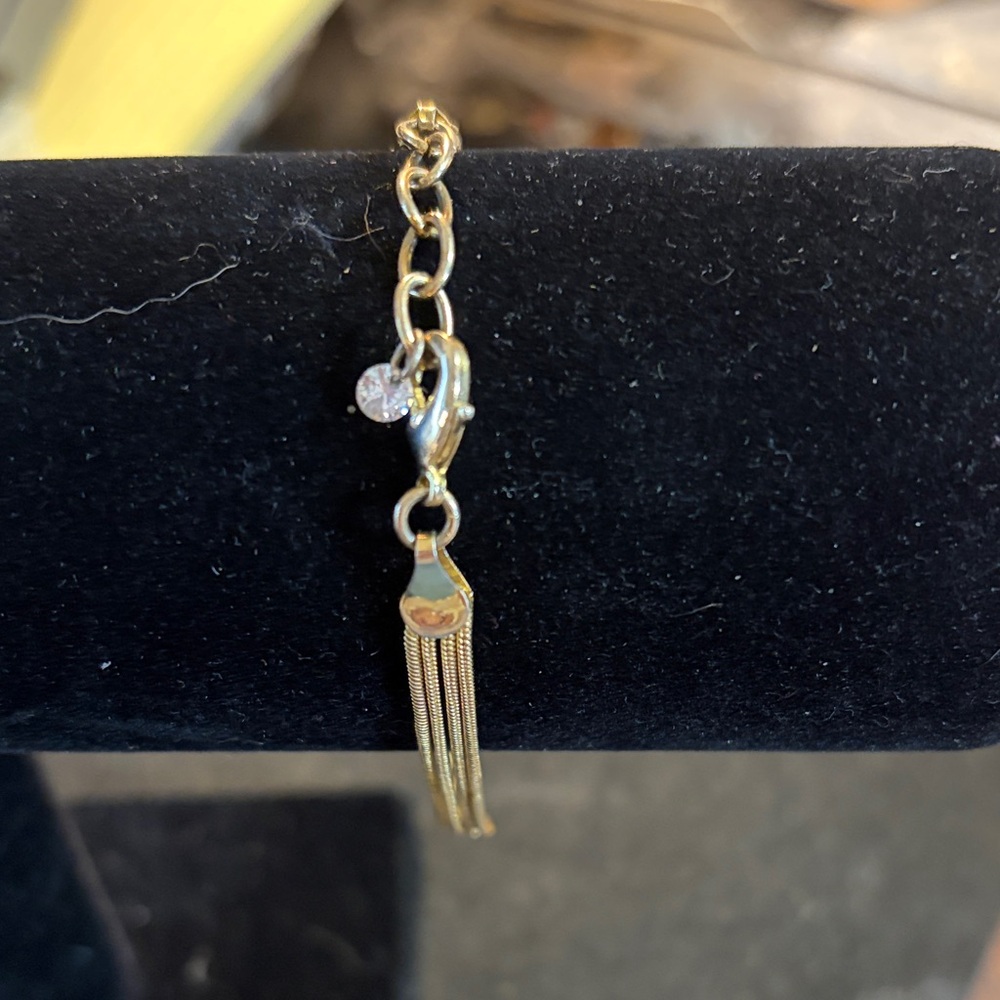 Gold Tone Cross Bracelet - Picture 2 of 3